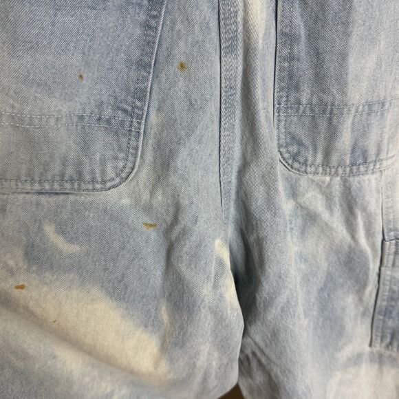 Carhartt Overalls ladies 28x32 Denim Distressed Workwear Utility Painter - Picture 13 of 14